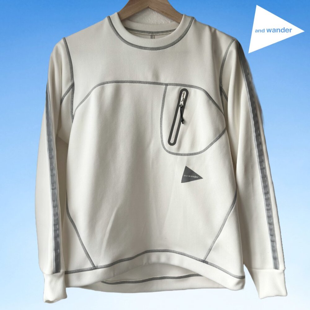 and wander Japanese Technical Sweatshirt,  Sz XS